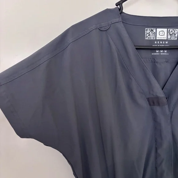 Wonderwink renew gray hospital utility Jumpsuit with Drawstring Waist M - Picture 8 of 16